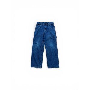 Lee Authentic Carpenter Jeans 28x27 Dark Wash Utility Pocket 100% Cotton